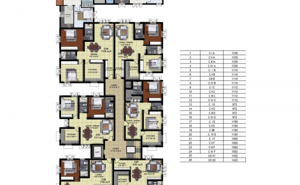 Tower C - Third Floor Plan